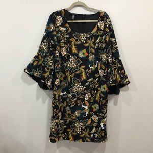 Bell sleeve floral dress
